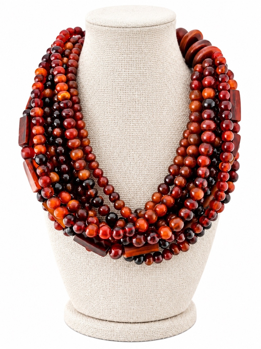 Gerda Lynggaard Monies Multi-Strand Water Buffalo Horn Necklace – 18”